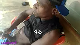 Young babe chokes on huge interracial cock before rough anal pounding