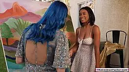 Tasting my busty bff's black pussy feels amazing