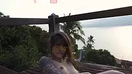 Incredible Public Play Trip With Ripped Clothes Facial Cumshot!