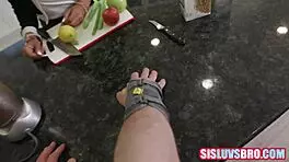 Ebony teen eagerly sucks massive black cock in intense pov oral