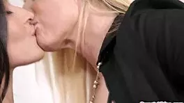 bratty teen gets her pussy licked wildly by milf dean at work