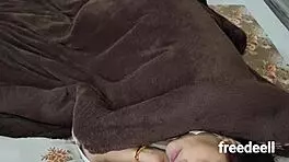 Big Tits Indian Beauty Shares Steamy Bed for Midnight Passion