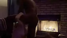 sloppy interracial pounding with wet pussy creampie and big moans 😩💦