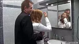 Pervy sugardaddy trains young slut for piss face fuck fisting facial