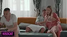 Hot Milf Gets Passionate Fuck Sharing Bed with Stepson in Intense Bedroom Action