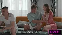 Hot Milf Gets Passionate Fuck Sharing Bed with Stepson in Intense Bedroom Action