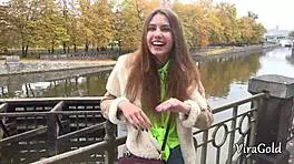 Watch this beauty suck cock deep till hot facial cumshot