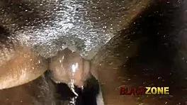 willy pounds his hot ebony stepmom's curves in steamy bathroom fun