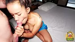 stepmom devours dick with sloppy deepthroat sucking close-up