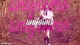 British uniform girl teases orally then takes full thrust