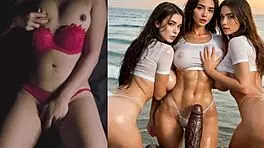 beach party petite friends rip clothes for bbc triple blowjob and masturbation frenzy