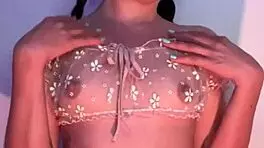 Beautiful young Colombian girlfriend fingers juicy wet pussy to orgasm solo