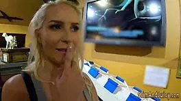 Blonde Bubble Butt Teen Rides Cock and Face Hard