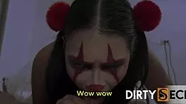 Skinny Halloween brunette emma star rides wizard cock tight pussy creampie anal cowgirl supernatural roleplay