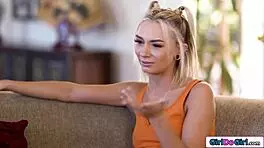 hot women lick shaved pussies in steamy lesbian threesome