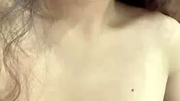 Horny petite princess strips underwear for solo tease