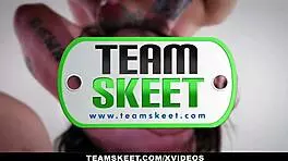 Aria Lee Gags Hard on Massive Cock for TeamSkeet