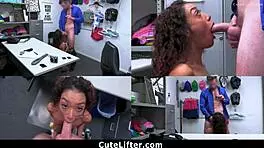 ebony shoplifter gets punished with rough anal by officer cutelifter