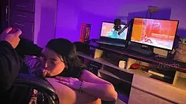 my friend caught me playing but craved facial and all-night fuck