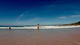 spanish bikini model sasha ikeyeva perfect beach ass tease