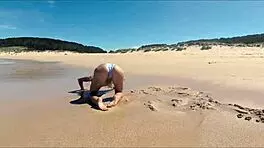 spanish bikini model sasha ikeyeva perfect beach ass tease