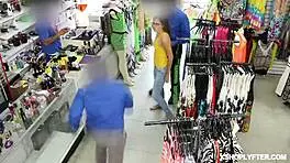 Shoplyfter teen bounces tight pussy cowgirl on lp officer's big cock