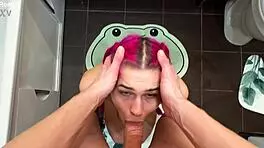 Cute babe stuck in washing machine takes pov doggystyle rescue fuck