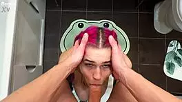 Cute babe stuck in washing machine takes pov doggystyle rescue fuck