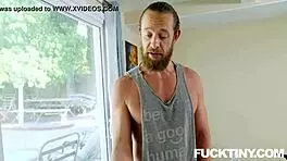 benchpressing busty neighbor's curves on display