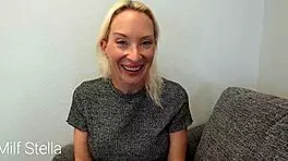 loser cuffed gives footjob to milf stella huge tits free