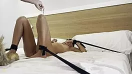 Agatha Vega tied bed ass fucked by Christian Clay fisting