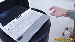 skinny latina teen sucks cock pov after hard sex