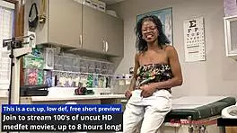 Ebony Student Nikki Stars Endures Intense Gyno Exam On Spy Cam