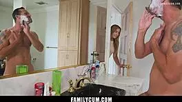 Guy Pounds Tight Pussy Hard Against the Wall