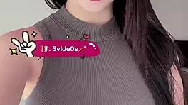 Petite Colombian beauty flaunts her perky tits in steamy close-up tease