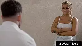 Petite Ryan Reid savors sensual deepthroat and riding on boyfriend's monster cock to orgasm