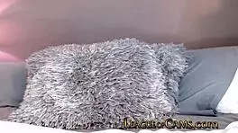 Busty Hispanic Girl Fingers to Intense Orgasm