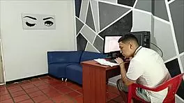 Hermanastra's Job Interview Turns into Boss's Pussy Pounding Desire