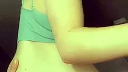 Teen slut sucks stranger then fucks behind school machine