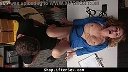 krissy lynn demands shoplifter pounds her wet office cunt hard