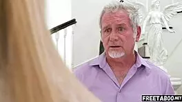 blonde teen begs for rough anal ride before he leaves