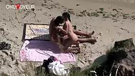 couple risks passionate outdoor fuck on public beach coast