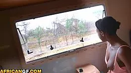 yo this amateur interracial couple fucks raw wild outdoors in hot pickup