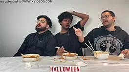 three sexy amateurs surrender to hardcore asian railing