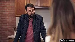 young tourist yields to host's intimate persuasions during stay