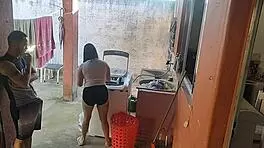 wife out so horny maid couldnt resist my hard cock pounding her