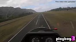 perfect big tits blonde lesbian bares all outdoors in wild passion