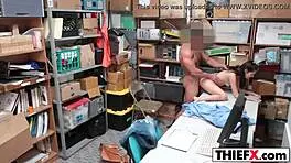 Carolina Sweets pays with her mouth on big cock in garage!