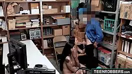 Lucky Guard Fucks Horny Shoplifters!