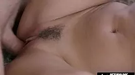 petite brunette alexis tae wildly rides nathan bronsons throbbing cock up close